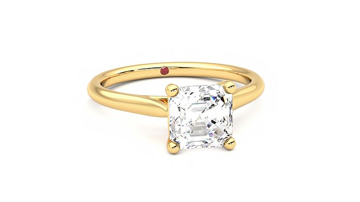 Taylor & Hart Hope Asscher Engagement Ring 360 degree image 3