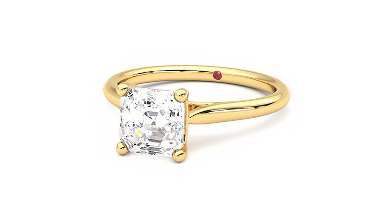 Taylor & Hart Hope Asscher Engagement Ring 360 degree image 26