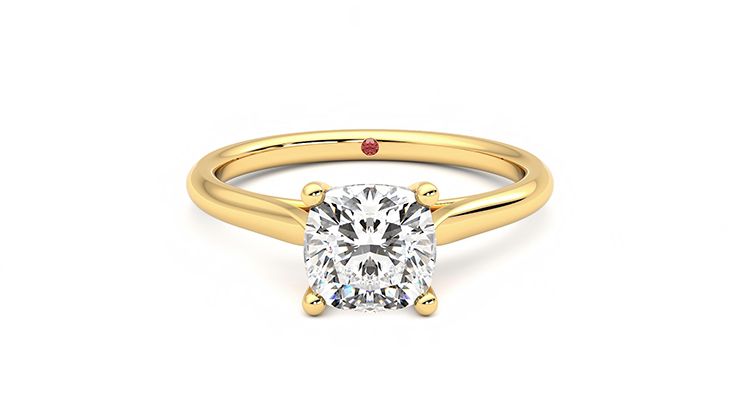 Taylor & Hart Hope Cushion Engagement Ring 360 degree image 0