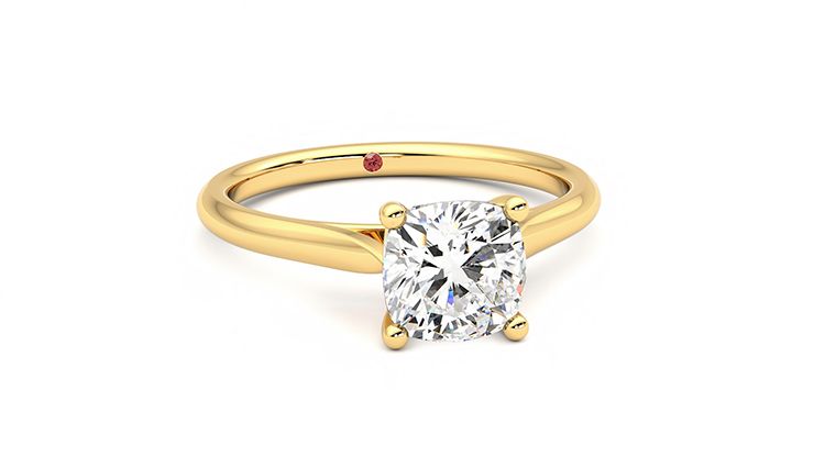 Taylor & Hart Hope Cushion Engagement Ring 360 degree image 3
