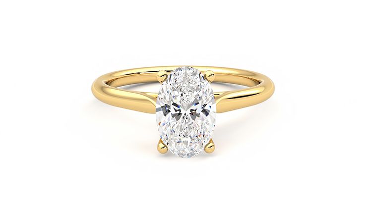 Taylor & Hart Hope Oval Engagement Ring 360 degree image 1