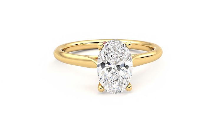 Taylor & Hart Hope Oval Engagement Ring 360 degree image 2