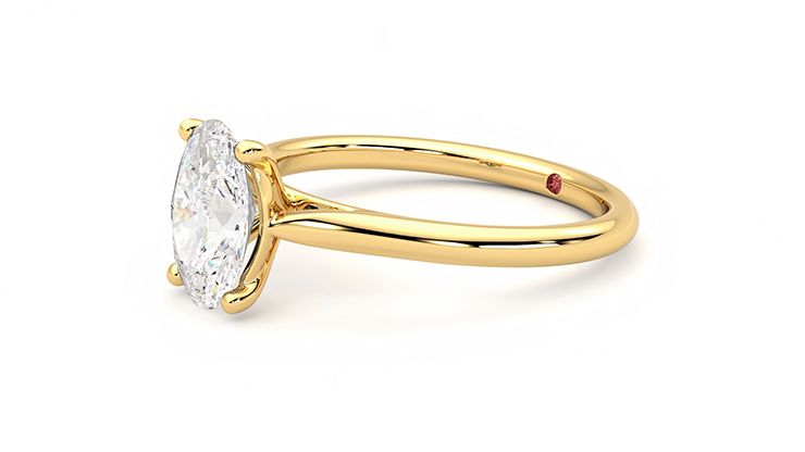 Taylor & Hart Hope Oval Engagement Ring 360 degree image 23
