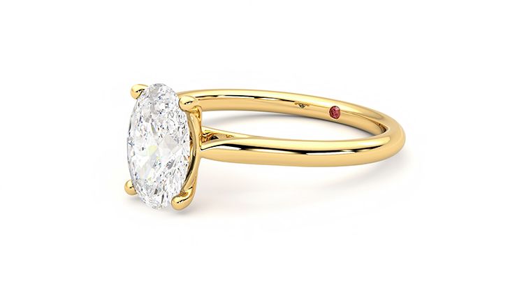 Taylor & Hart Hope Oval Engagement Ring 360 degree image 24