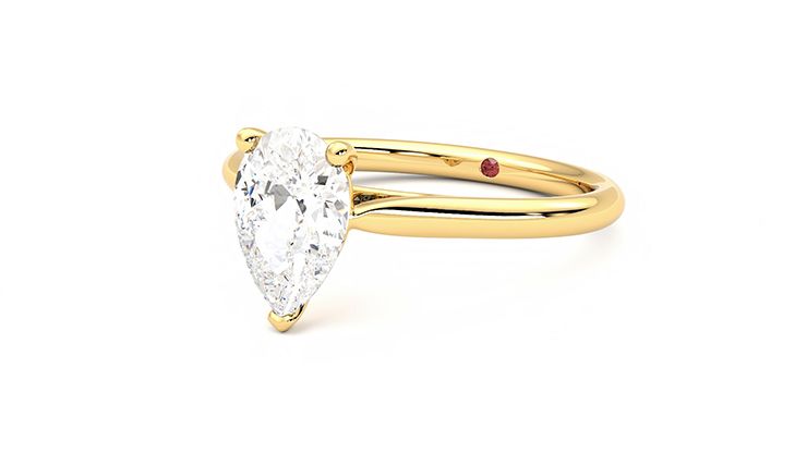 Taylor & Hart Hope Pear Engagement Ring 360 degree image 25