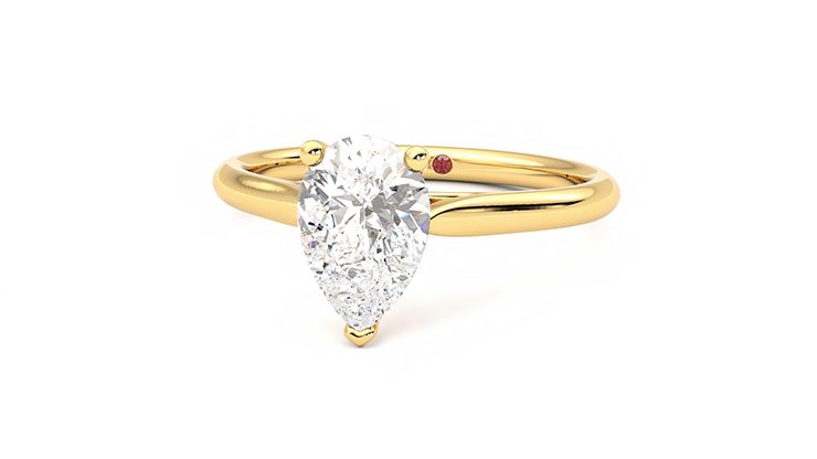Taylor & Hart Hope Pear Engagement Ring 360 degree image 27