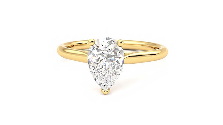 Taylor & Hart Hope Pear Engagement Ring 360 degree image 28