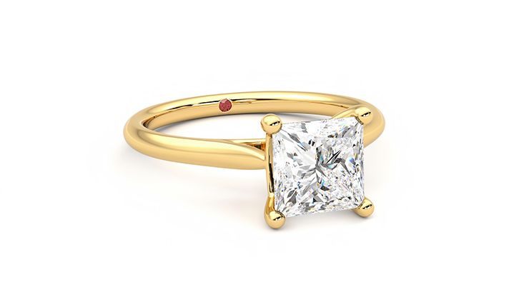 Taylor & Hart Hope Princess Engagement Ring 360 degree image 4