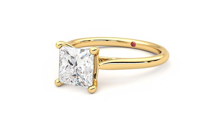 Taylor & Hart Hope Princess Engagement Ring 360 degree image 25