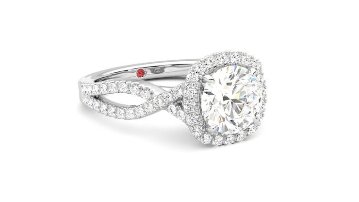 Taylor & Hart Infinity Round Engagement Ring 360 degree image 5