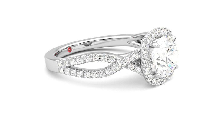 Taylor & Hart Infinity Round Engagement Ring 360 degree image 7