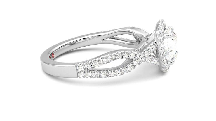 Taylor & Hart Infinity Round Engagement Ring 360 degree image 9