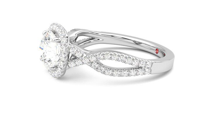 Taylor & Hart Infinity Round Engagement Ring 360 degree image 22