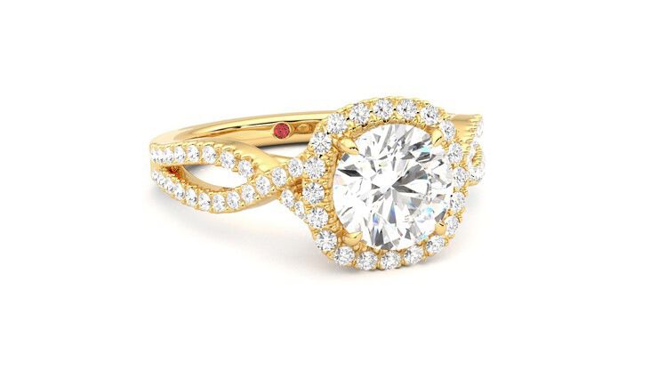 Taylor & Hart Infinity Round Engagement Ring 360 degree image 4