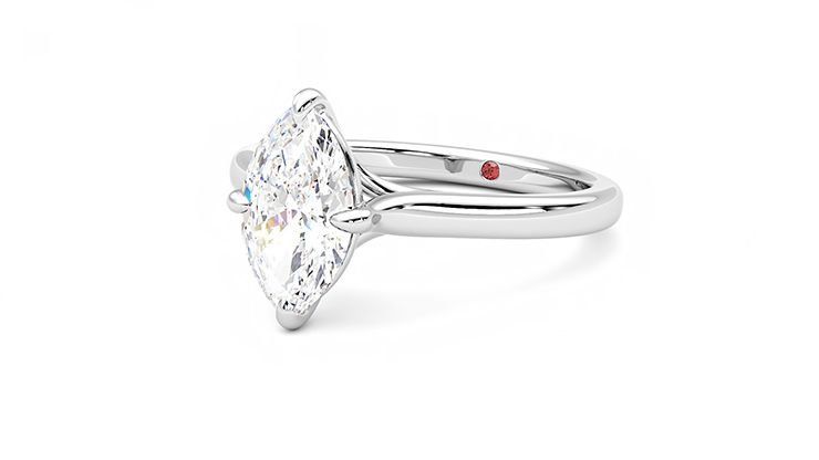 Taylor & Hart Joy Marquise Engagement Ring 360 degree image 25