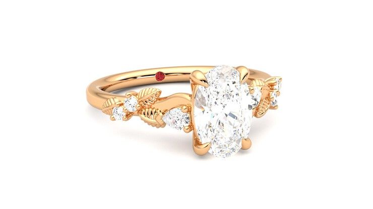 Taylor & Hart Lierre Oval Engagement Ring 360 degree image 4