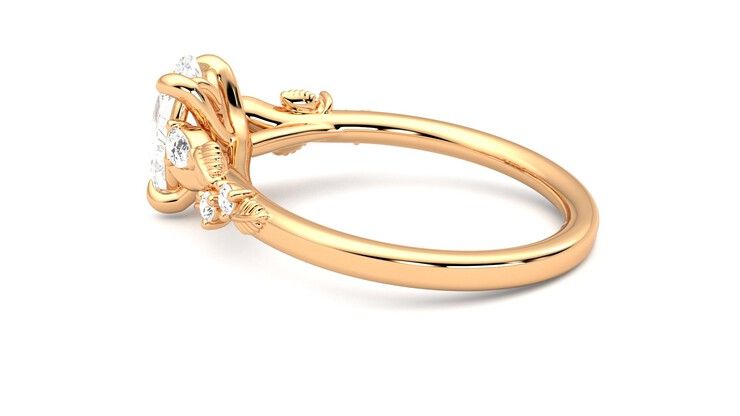 Taylor & Hart Lierre Oval Engagement Ring 360 degree image 19