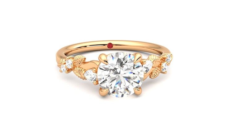 Taylor & Hart Lierre Round Engagement Ring 360 degree image 2