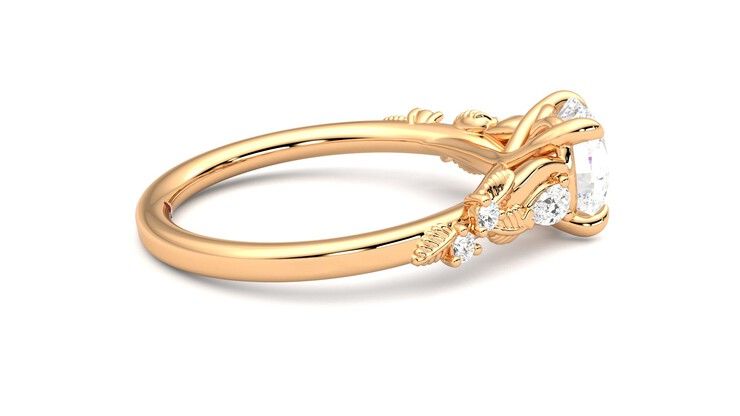 Taylor & Hart Lierre Round Engagement Ring 360 degree image 10
