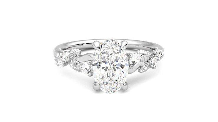 Taylor & Hart Lierre Oval Engagement Ring 360 degree image 1