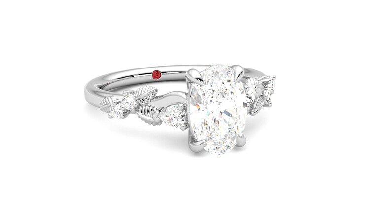 Taylor & Hart Lierre Oval Engagement Ring 360 degree image 4
