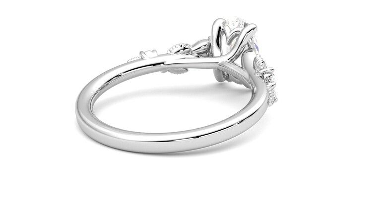 Taylor & Hart Lierre Oval Engagement Ring 360 degree image 13