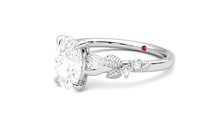 Taylor & Hart Lierre Oval Engagement Ring 360 degree image 24