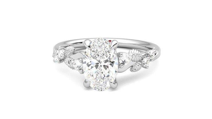 Taylor & Hart Lierre Oval Engagement Ring 360 degree image 28