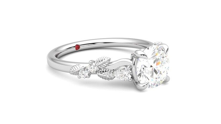 Taylor & Hart Lierre Round Engagement Ring 360 degree image 6