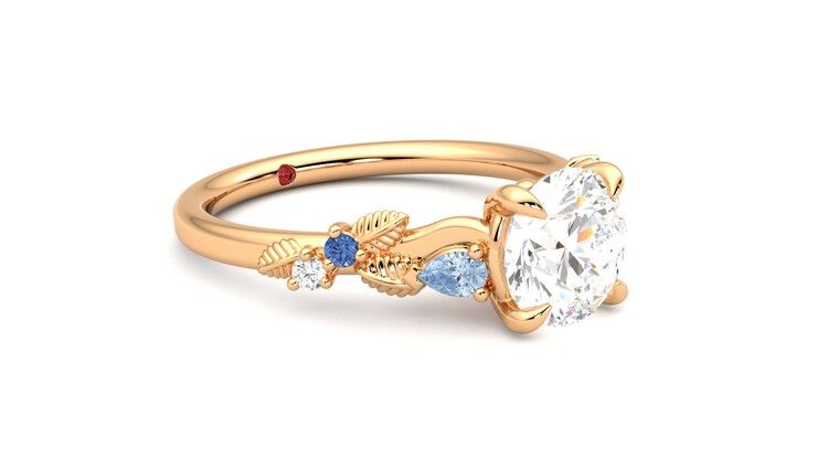 Taylor & Hart Lierre Round Engagement Ring 360 degree image 7
