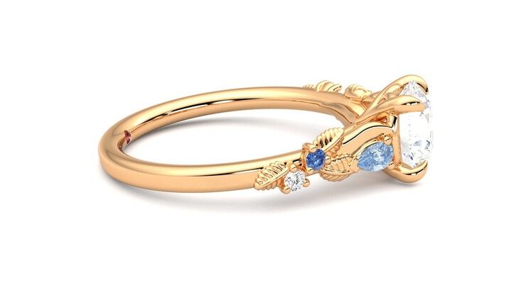 Taylor & Hart Lierre Round Engagement Ring 360 degree image 10