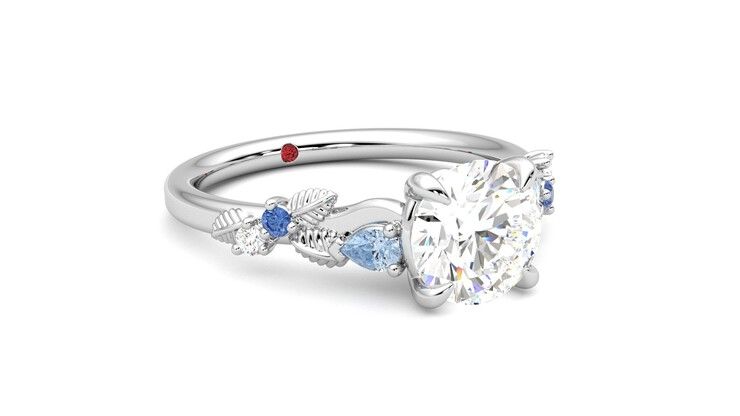 Taylor & Hart Lierre Round Engagement Ring 360 degree image 5
