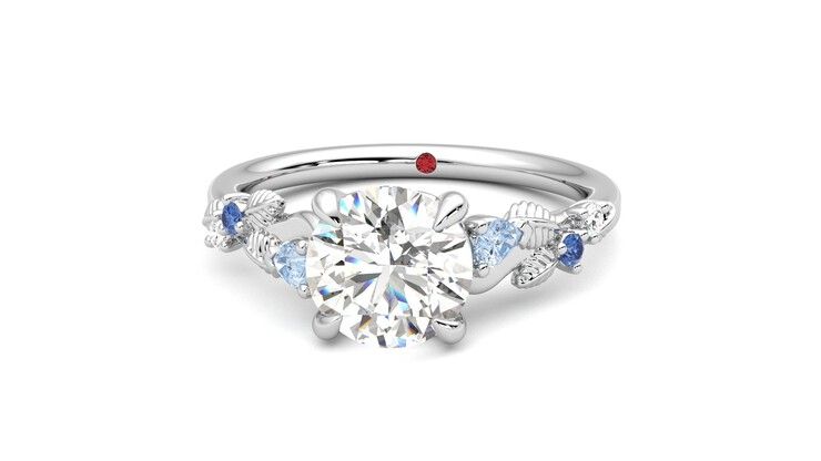 Taylor & Hart Lierre Round Engagement Ring 360 degree image 28
