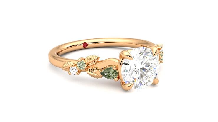 Taylor & Hart Lierre Round Engagement Ring 360 degree image 5