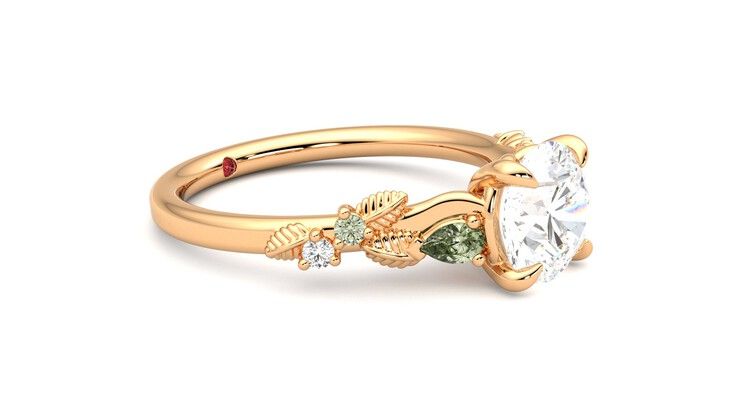 Taylor & Hart Lierre Round Engagement Ring 360 degree image 7