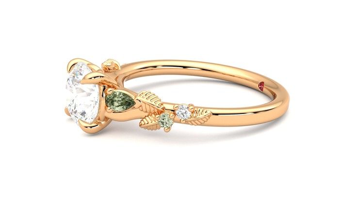 Taylor & Hart Lierre Round Engagement Ring 360 degree image 22