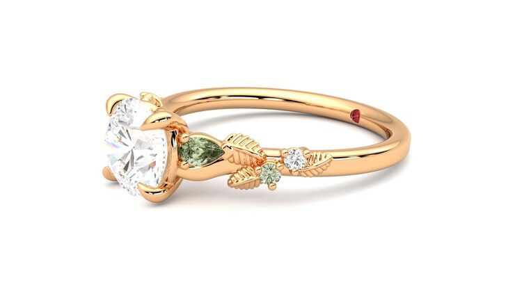 Taylor & Hart Lierre Round Engagement Ring 360 degree image 23