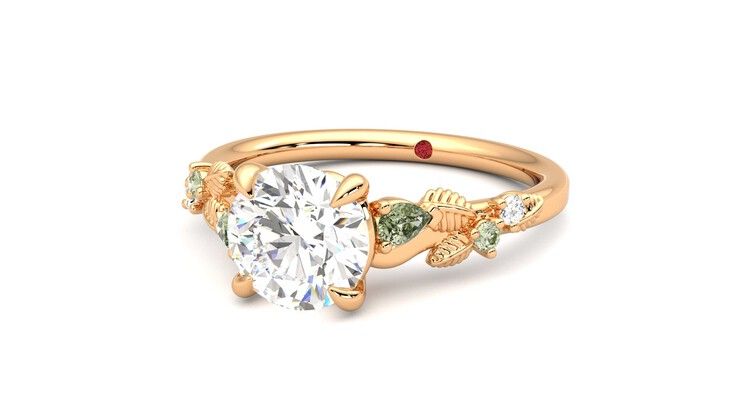 Taylor & Hart Lierre Round Engagement Ring 360 degree image 26
