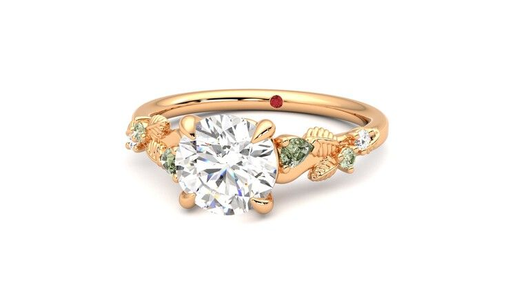 Taylor & Hart Lierre Round Engagement Ring 360 degree image 27