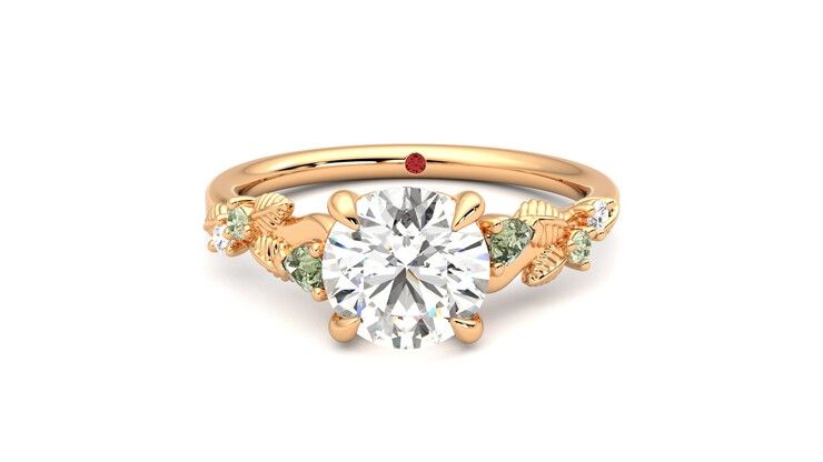 Taylor & Hart Lierre Round Engagement Ring 360 degree image 29