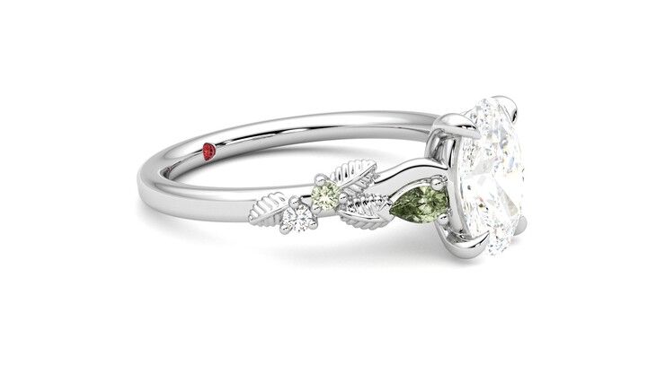 Taylor & Hart Lierre Oval Engagement Ring 360 degree image 7