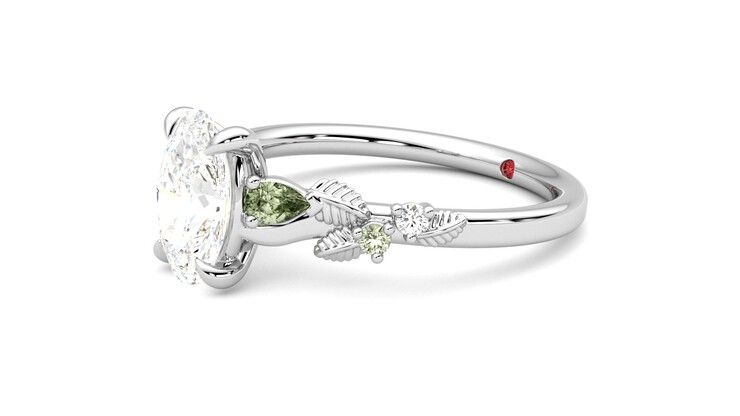 Taylor & Hart Lierre Oval Engagement Ring 360 degree image 22