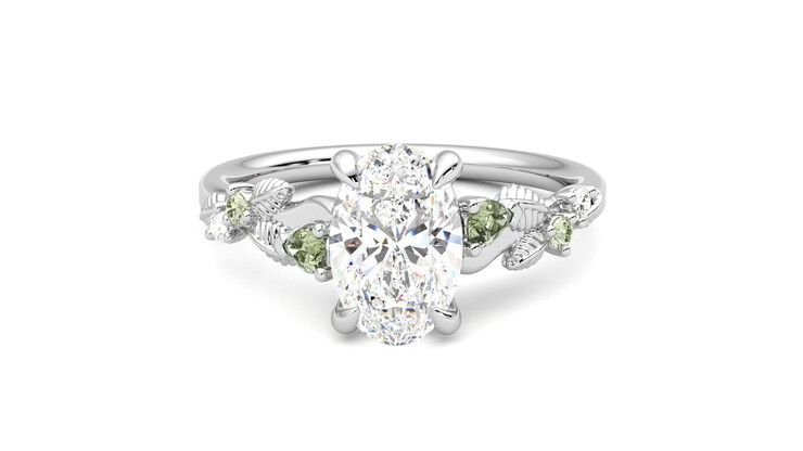 Taylor & Hart Lierre Oval Engagement Ring 360 degree image 27