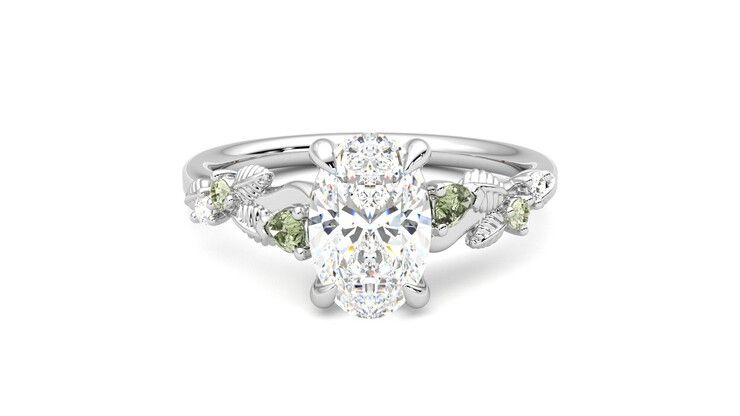 Taylor & Hart Lierre Oval Engagement Ring 360 degree image 28