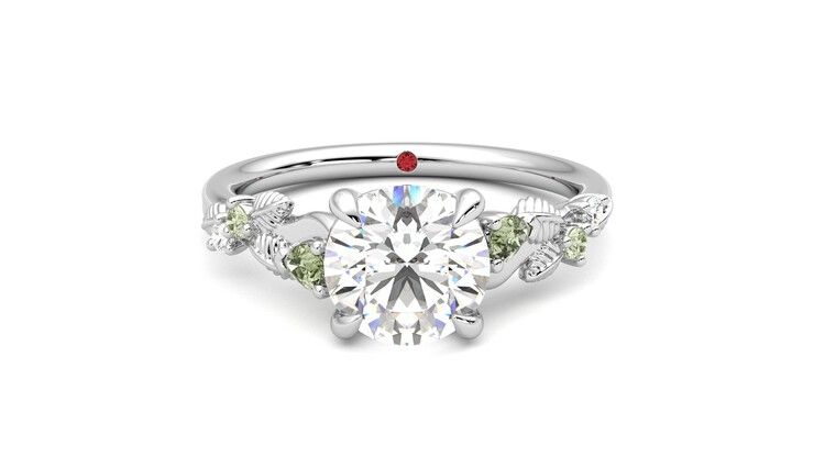 Taylor & Hart Lierre Round Engagement Ring 360 degree image 0