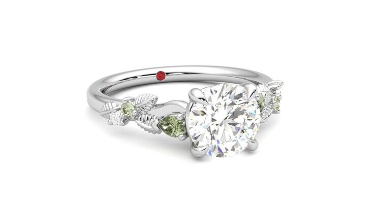 Taylor & Hart Lierre Round Engagement Ring 360 degree image 4