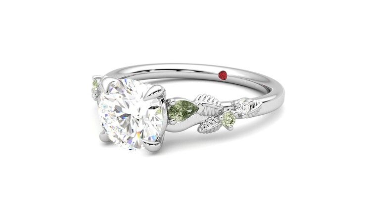 Taylor & Hart Lierre Round Engagement Ring 360 degree image 25