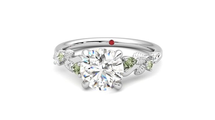 Taylor & Hart Lierre Round Engagement Ring 360 degree image 28
