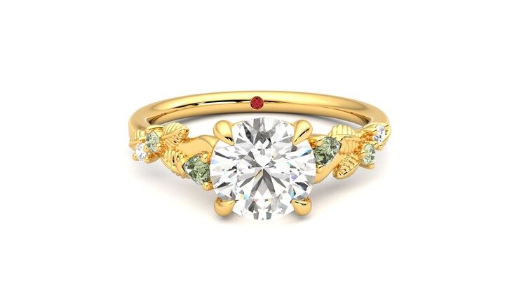 Taylor & Hart Lierre Round Engagement Ring 360 degree image 1
