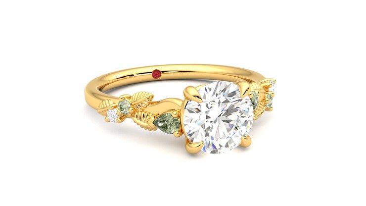 Taylor & Hart Lierre Round Engagement Ring 360 degree image 4